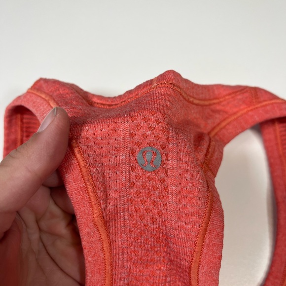Lululemon Run swiftly tank top size 2 warm coral Orange Red - Picture 3 of 6